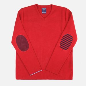 PULL COL V ROUGE - Image 1