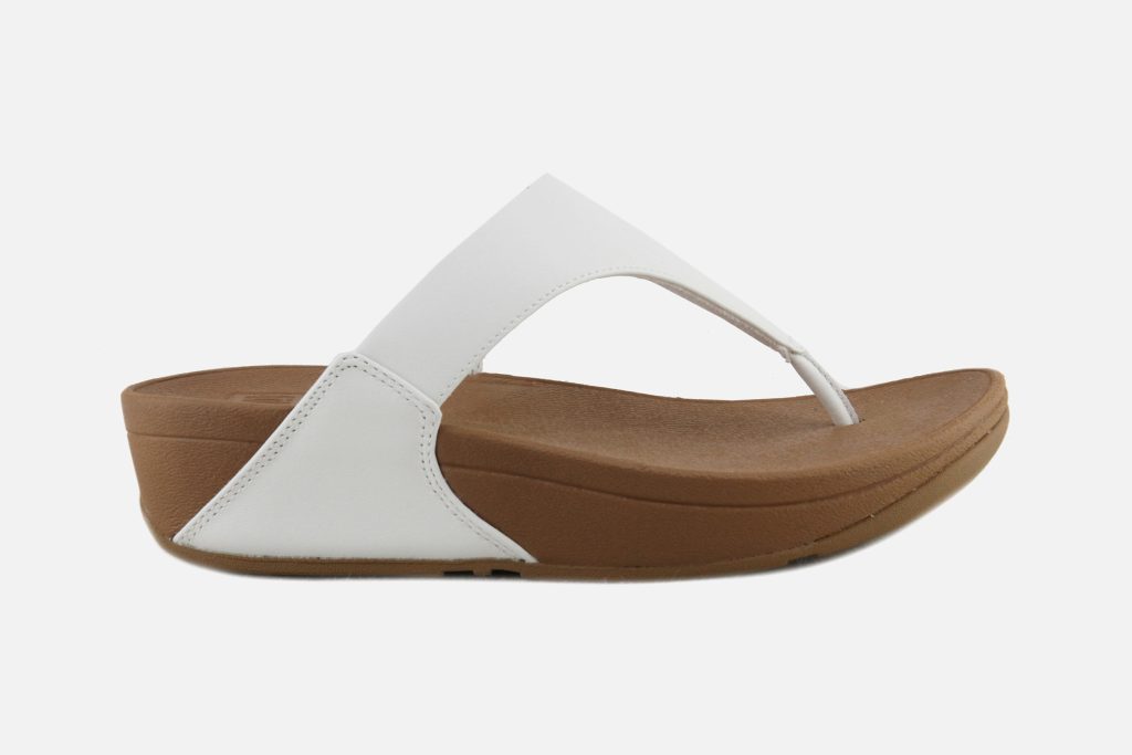 LULU LEATHER TOEPOST WHITE