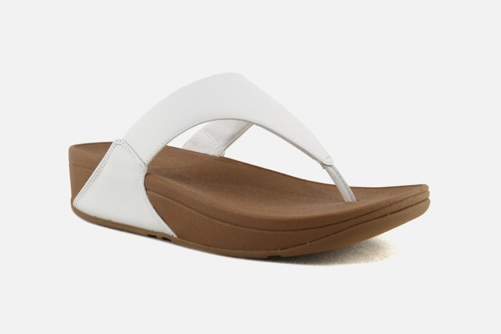 LULU LEATHER TOEPOST WHITE