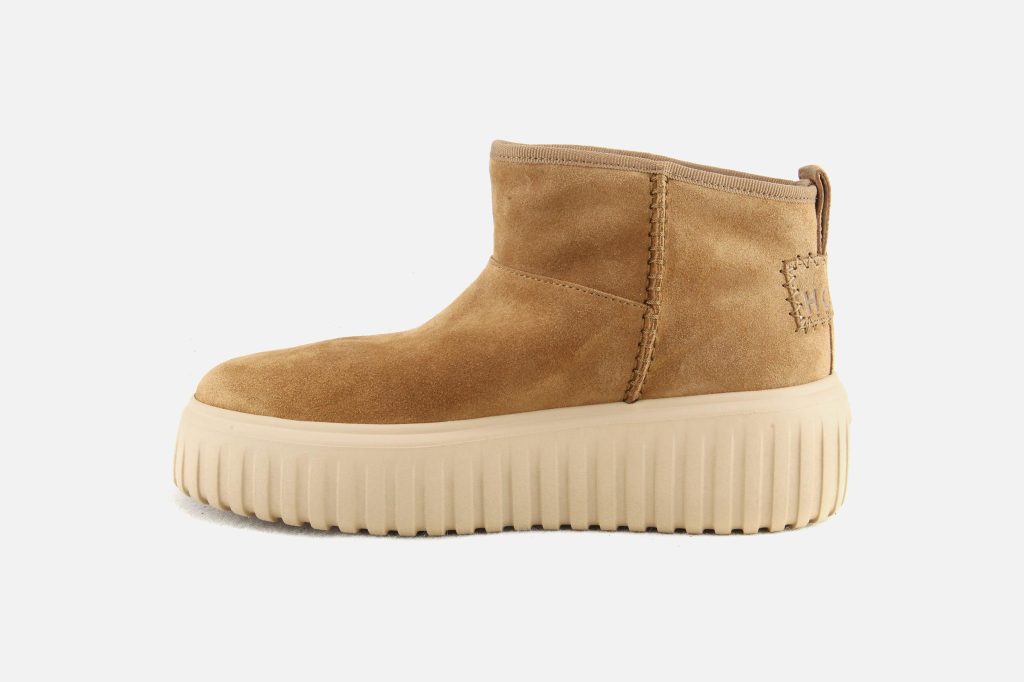 HOGAN STRIPES LOW BOOT CAMEL