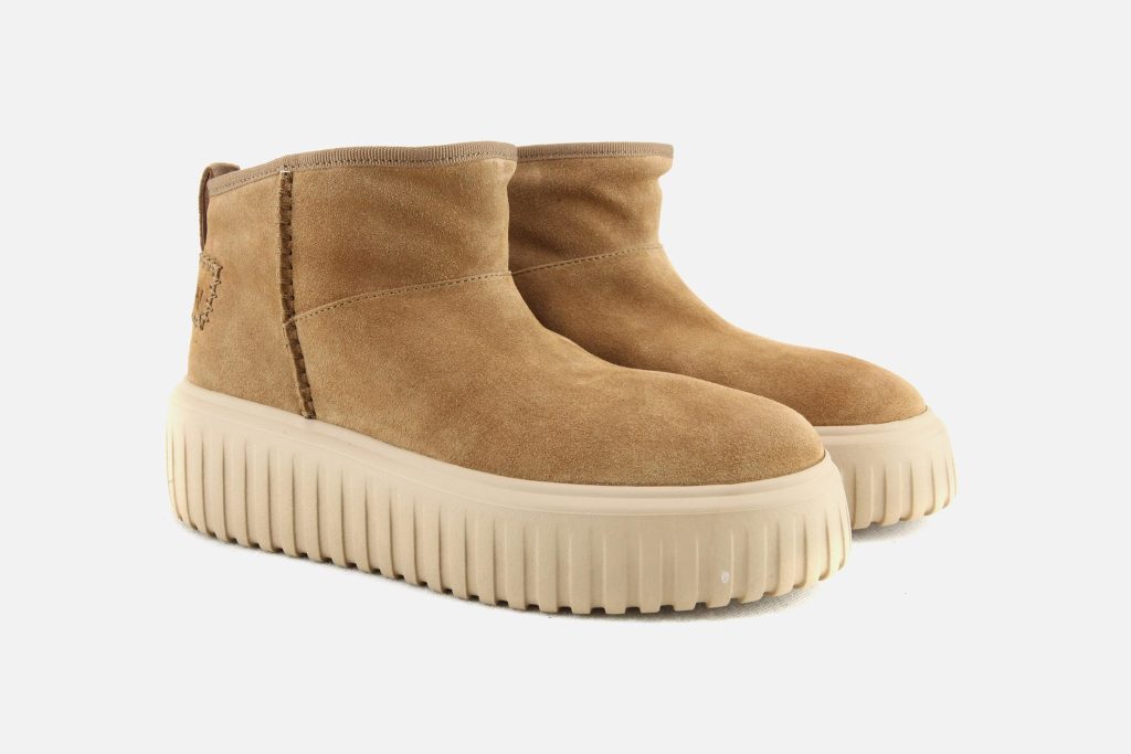 HOGAN STRIPES LOW BOOT CAMEL