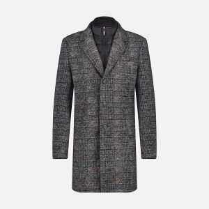 OVERCOAT CHECK DARK GREY - Image 1