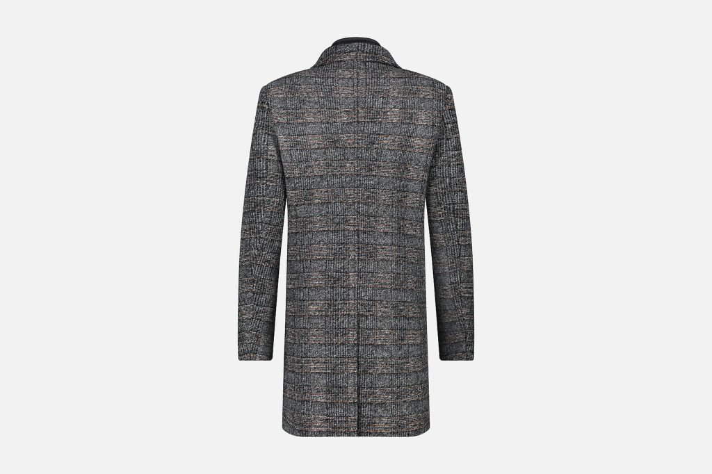 OVERCOAT CHECK DARK GREY