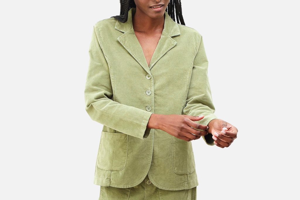 VESTE BLOOM VELVET VERT