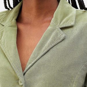 VESTE BLOOM VELVET VERT - Image 5