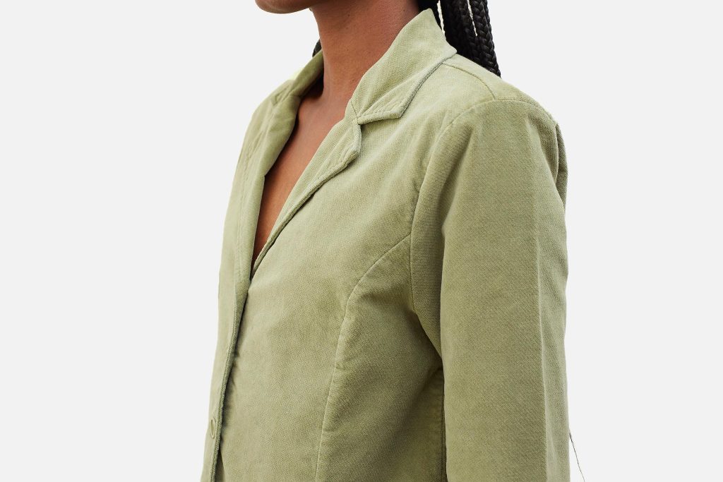 VESTE BLOOM VELVET VERT