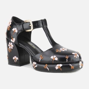 NENUPHAR BLACK FLOWERS - Image 2