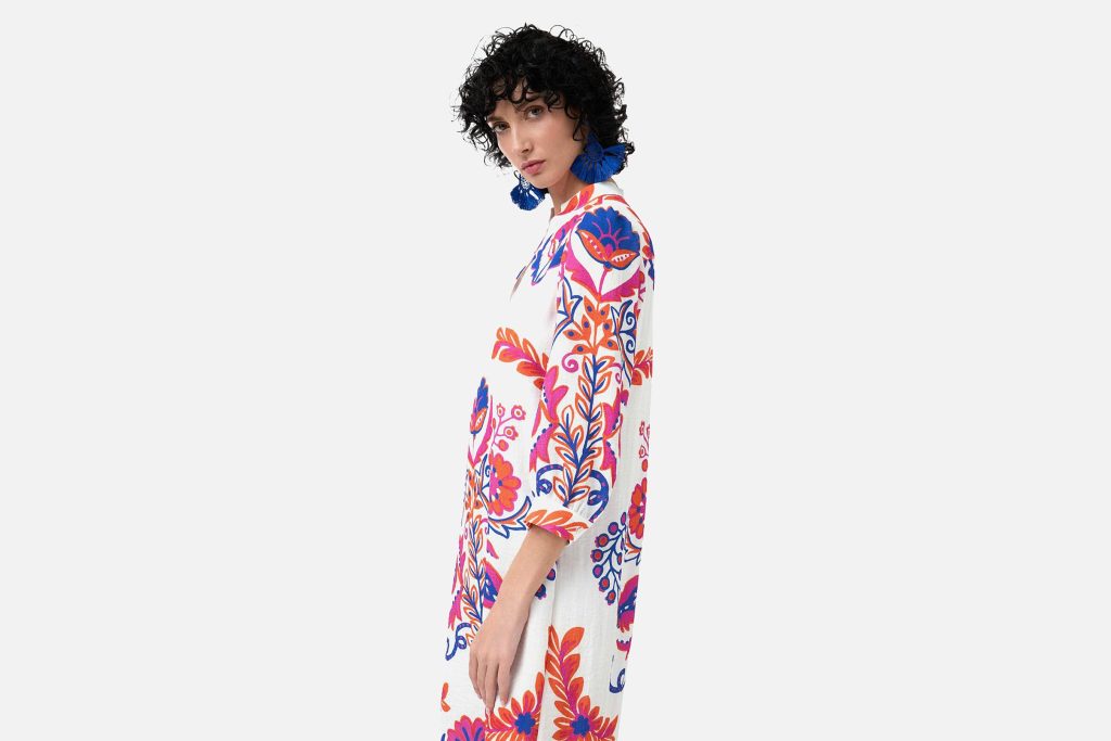 ROBE STELLA BLANC MULTI