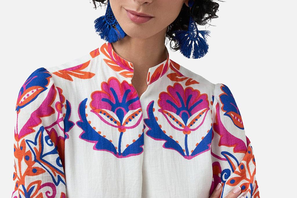 ROBE STELLA BLANC MULTI