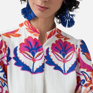 ROBE STELLA BLANC MULTI - Image 4