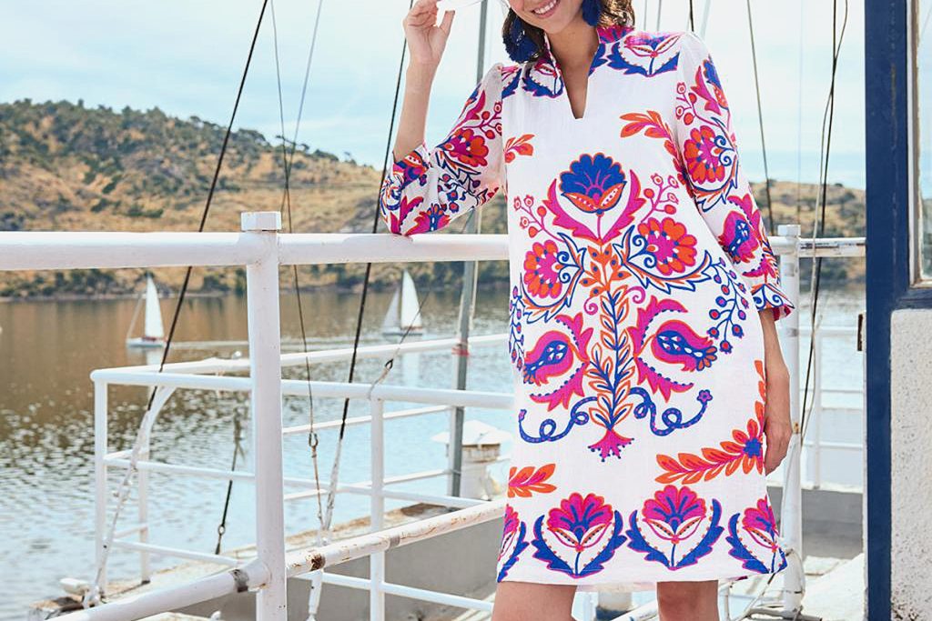 ROBE STELLA BLANC MULTI