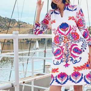 ROBE STELLA BLANC MULTI - Image 5