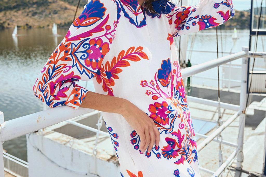 ROBE STELLA BLANC MULTI