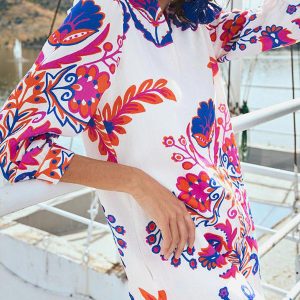 ROBE STELLA BLANC MULTI - Image 6