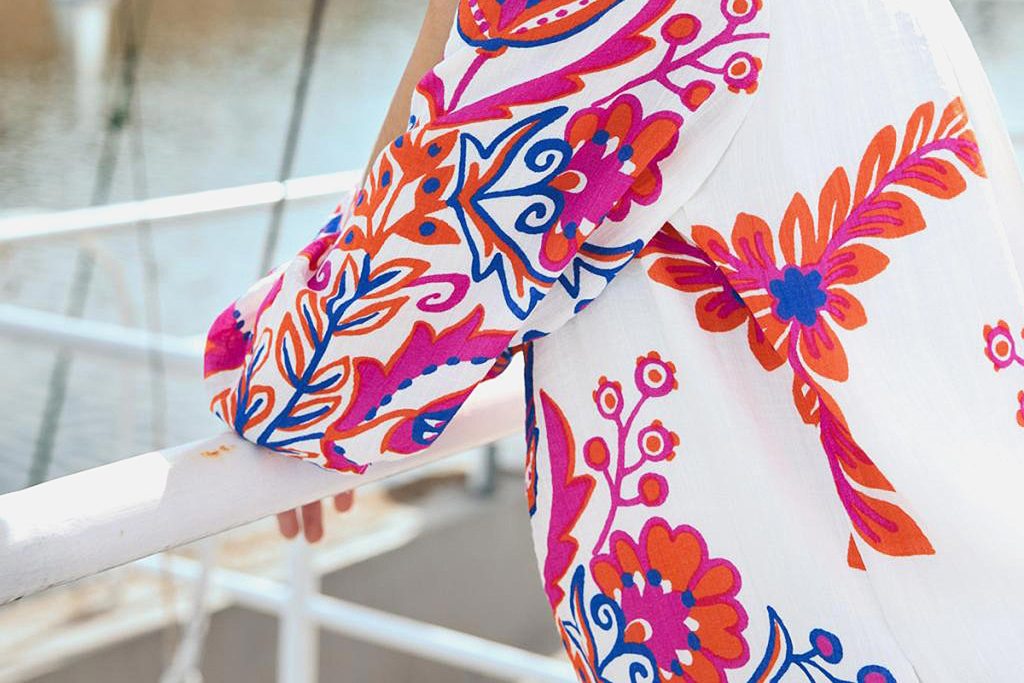 ROBE STELLA BLANC MULTI