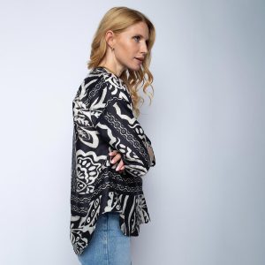 TOP PAISLEY PATCH BLACK WHITE - Image 2