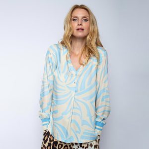 TOP ZEBRA SAND AQUA – Image 1
