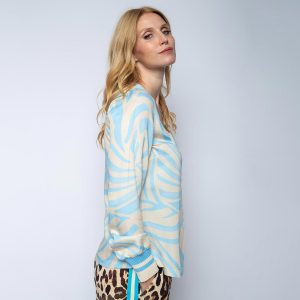 TOP ZEBRA SAND AQUA – Image 2