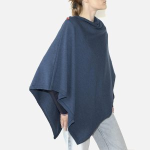 PONCHO BERTHE BLEU NUIT – Image 1