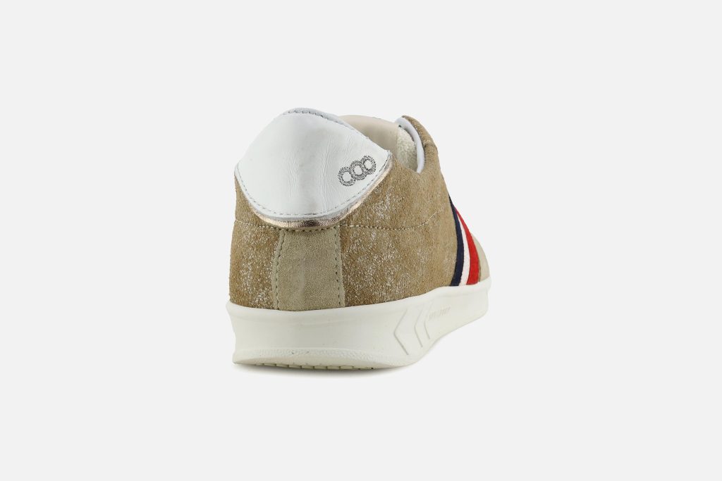 FLAT GOLD BEIGE BLUE RED