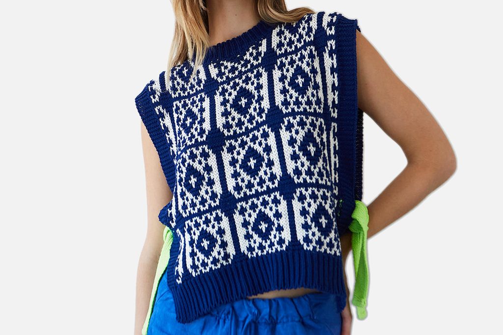 PULL SM GUSTO BLEU ECRU