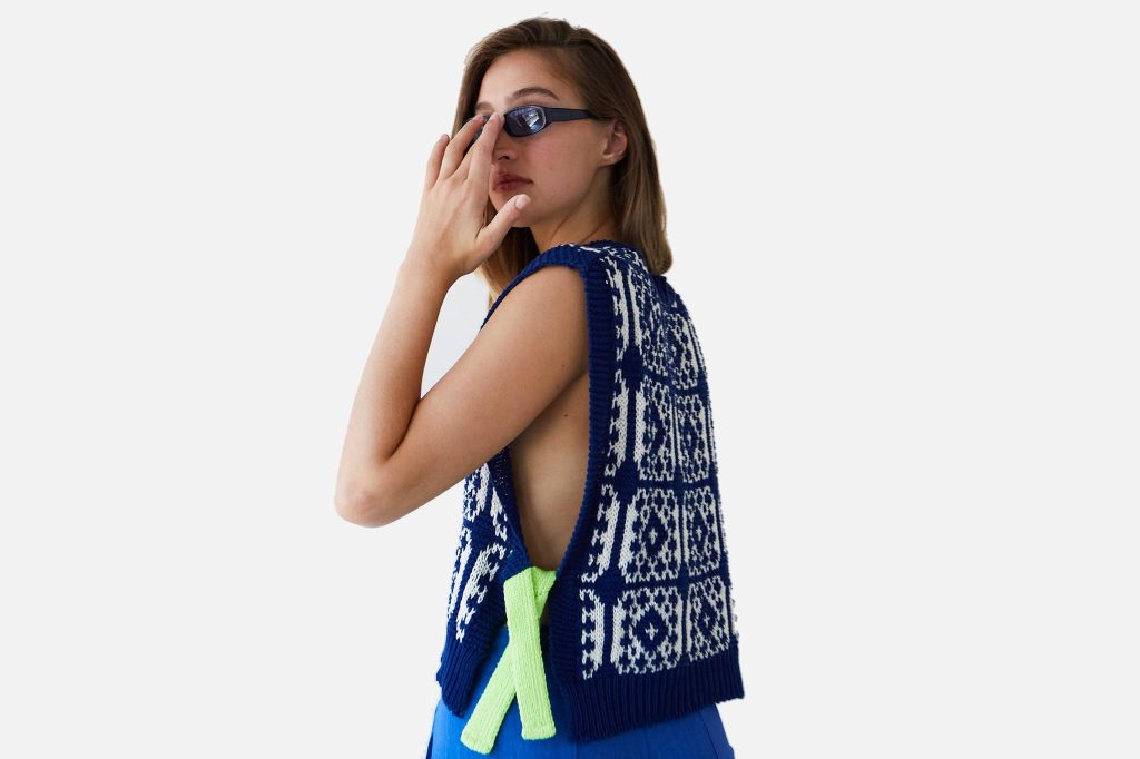 PULL SM GUSTO BLEU ECRU