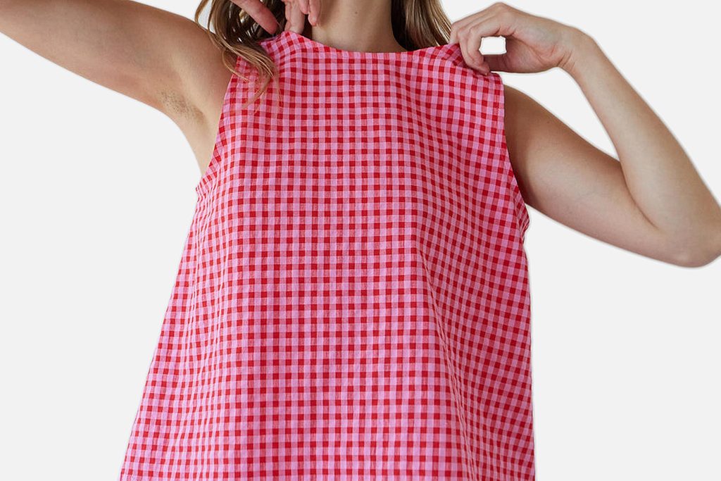 TOP SM FRESCO VICHY ROSE