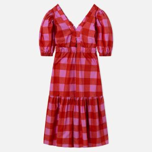 MAXI DRESS JOY VICHY ROUGE – Image 1