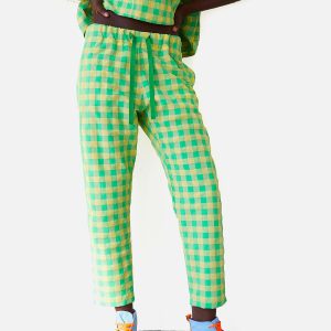 PANTALON ROYCE VICHY VERT – Image 3