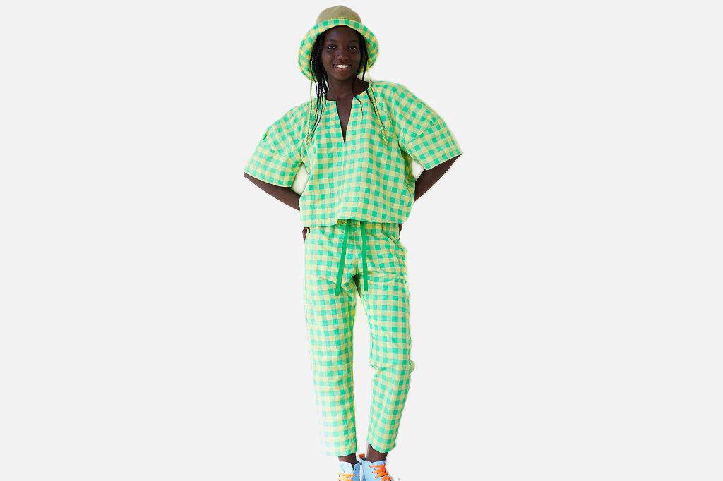 PANTALON ROYCE VICHY VERT
