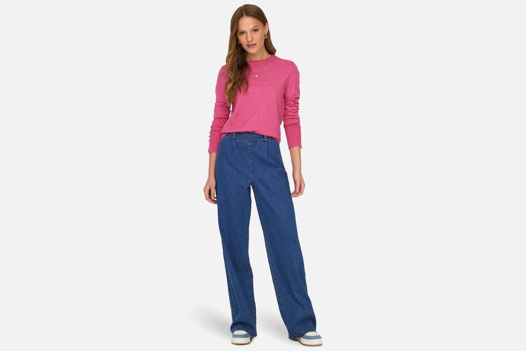 GEGGO WIDE JEANS BLUE L32