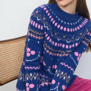 PULL SALZBOURG BLUE PINK - Image 3