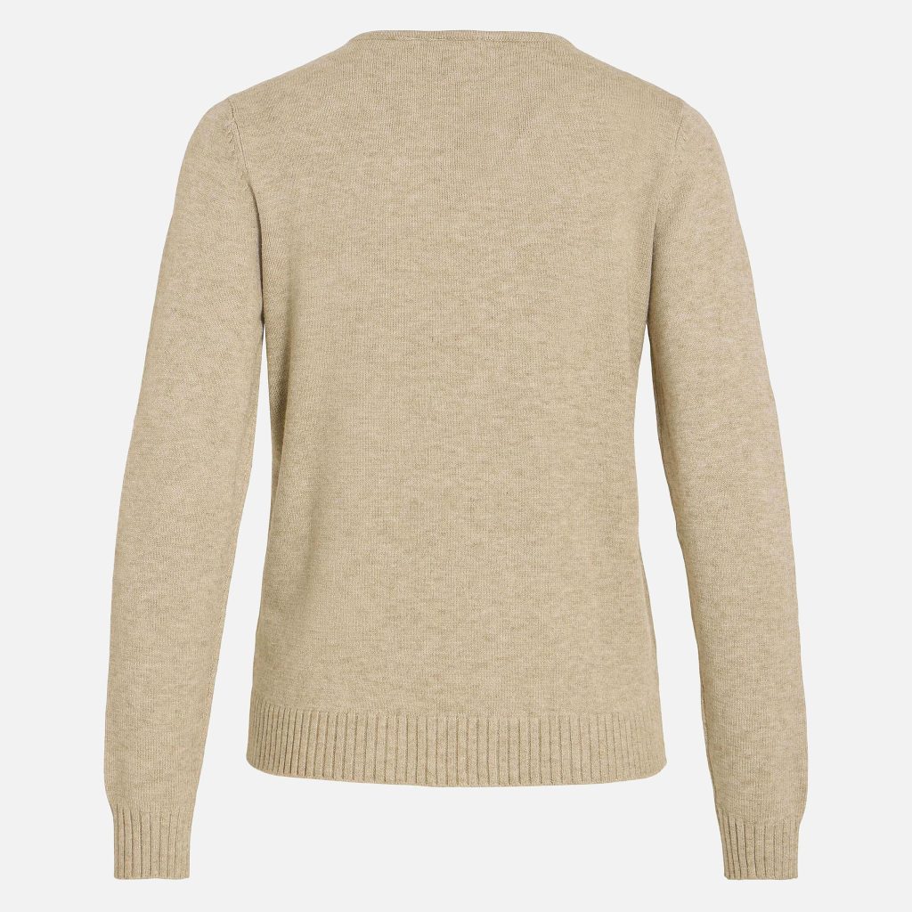 RIL V NECK KNIT TOP MUD