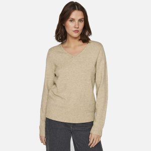 RIL V NECK KNIT TOP MUD – Image 3