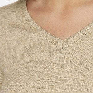 RIL V NECK KNIT TOP MUD – Image 5