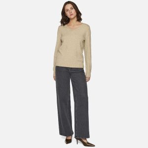 RIL V NECK KNIT TOP MUD – Image 6