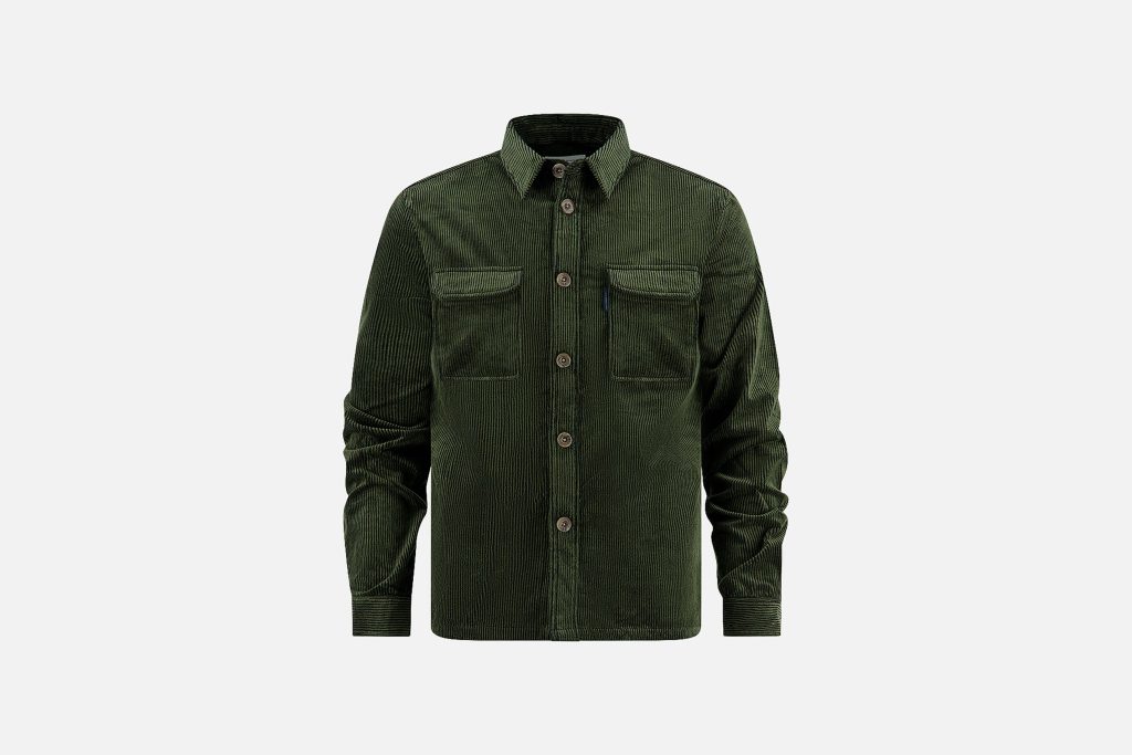 OVERSHIRT RIB DARK GREEN