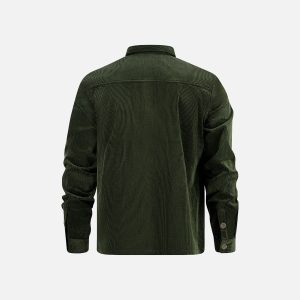 OVERSHIRT RIB DARK GREEN – Image 2