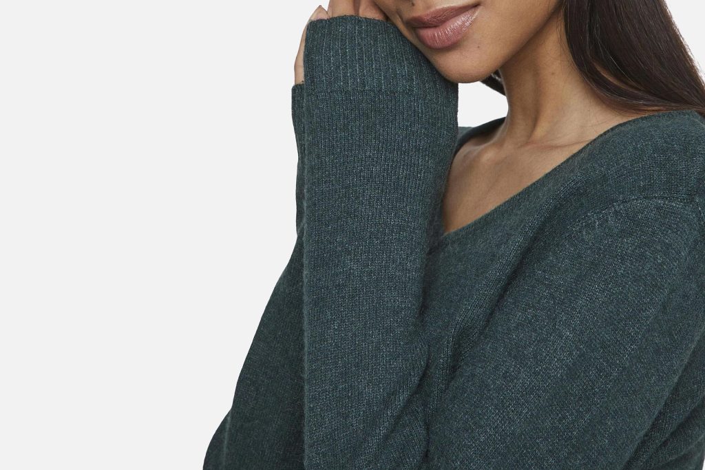 RIL V NECK PINEDARK MELANGE