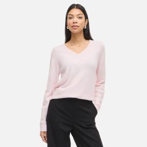 RIL VNECK LS KNIT TOP CHERRY - Image 3
