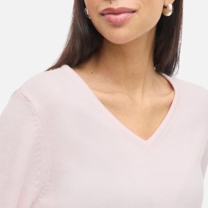 RIL VNECK LS KNIT TOP CHERRY - Image 5