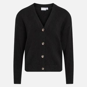 RIL V NECK CARDI BLACK - Image 1