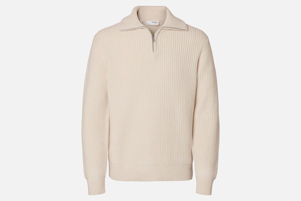 LAND KNIT HALF ZIP TOFU