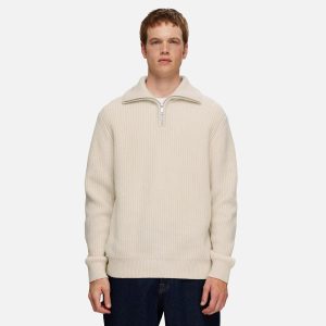 LAND KNIT HALF ZIP TOFU - Image 2