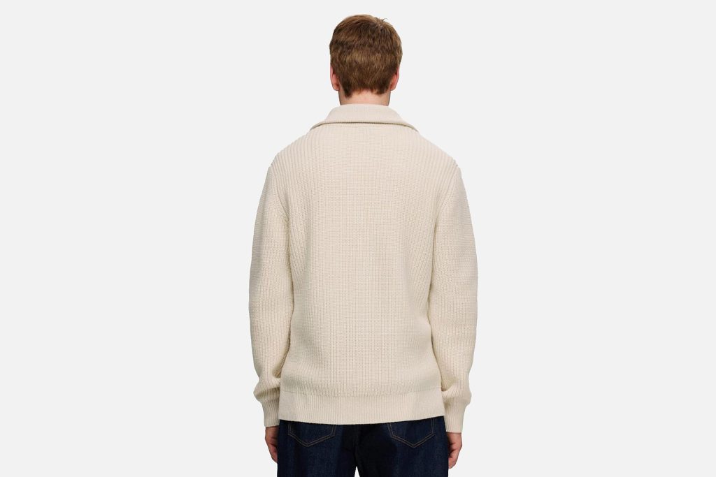 LAND KNIT HALF ZIP TOFU