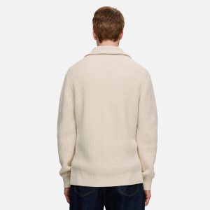 LAND KNIT HALF ZIP TOFU - Image 3