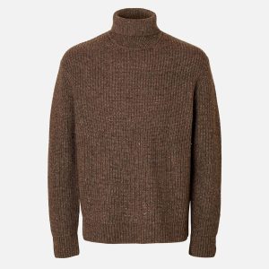 LAND KNIT RLX ROLL NECK COFFE - Image 1