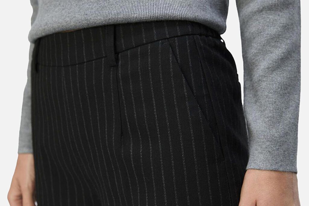 LISA WIDE PANT BLACK STRIPES