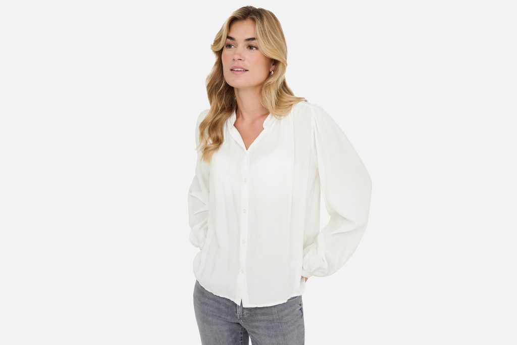 LUCY LUREX SHIRT WHITE LUREX