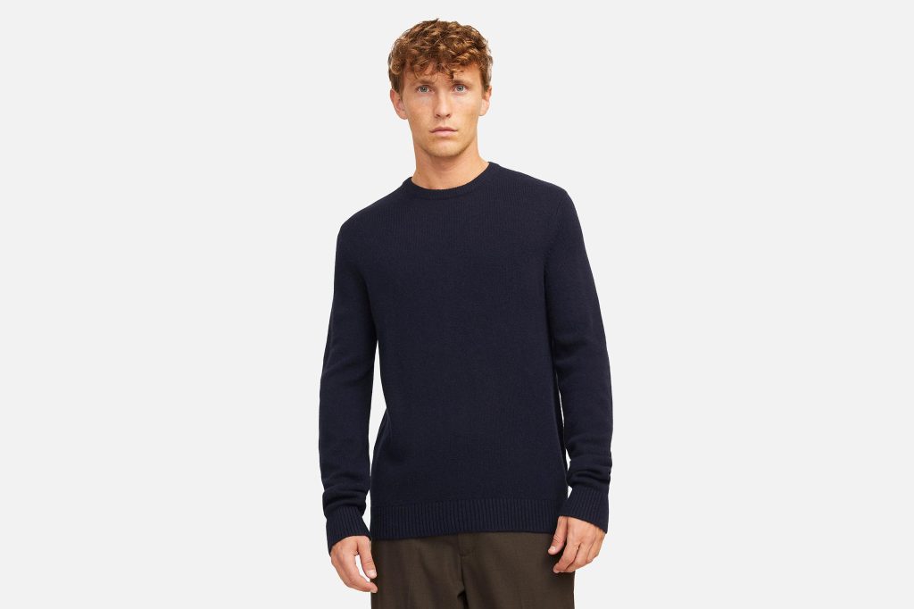 LAMBSWOOL KNIT CREW NIGHT SKY
